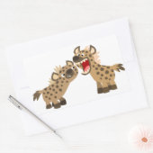 Rectangulaire Sticker Hyenas Cartoon Mignonne Big Teethed (Enveloppe)