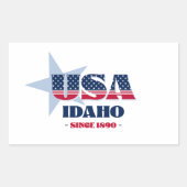 Rectangulaire Sticker Idaho My Home State (Devant)