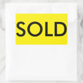 Rectangulaire Sticker immobilier VENDU pour panneau (Sac)