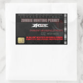 Rectangulaire Sticker international pour permis de chasse zombie (Sac)