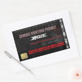Rectangulaire Sticker international pour permis de chasse zombie (Enveloppe)