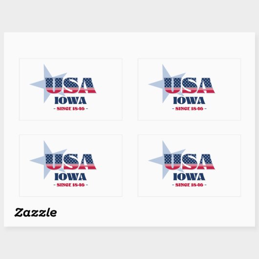 Rectangulaire Sticker Iowa My Home State (Feuille)