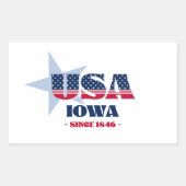 Rectangulaire Sticker Iowa My Home State (Devant)