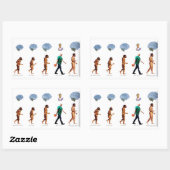 Rectangulaire Sticker - Jouer par le gars (Feuille)