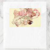 Rectangulaire Sticker Jovely Vintage Victorian Mariages modes (Sac)