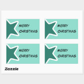 Rectangulaire Sticker Joyeux Noël (Feuille)