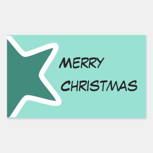 Rectangulaire Sticker Joyeux Noël (Devant)