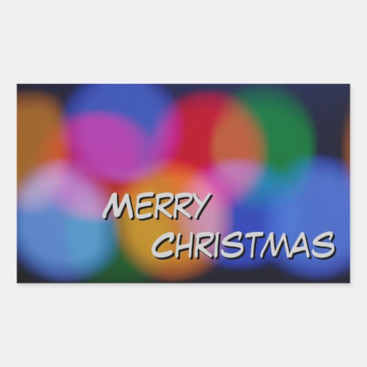 Rectangulaire Sticker Joyeux Noël (Devant)