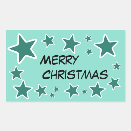 Rectangulaire Sticker Joyeux Noël (Devant)