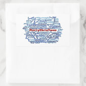 Rectangulaire Sticker Joyeux Noël (Sac)