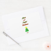 Rectangulaire Sticker Joyeux Rectangle de Noël (Enveloppe)
