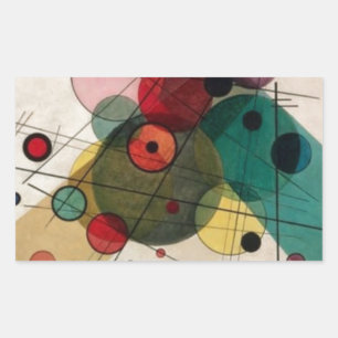 Rectangulaire Sticker Kandinsky Cercles Abstraits