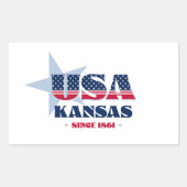 Rectangulaire Sticker Kansas My Home State (Devant)