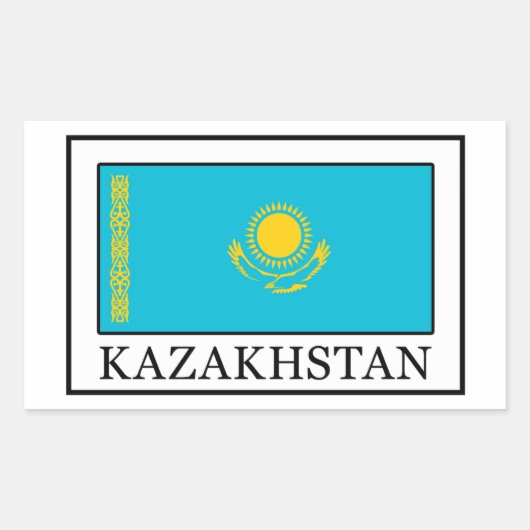 Rectangulaire sticker kazakh (Devant)