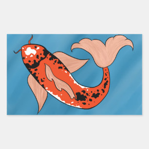 Rectangulaire Sticker Koi