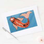 Rectangulaire Sticker Koi (Enveloppe)