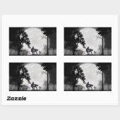 Rectangulaire Sticker Krav Maga Martial Arts Groin Kick (Feuille)