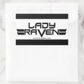 Rectangulaire Sticker Lady Raven (Sac)