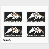 Rectangulaire Sticker LHR Sporting Arms Buck (Feuille)