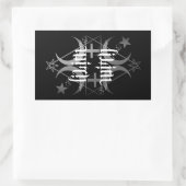 Rectangulaire sticker lililith sorcière noir et blanc (Sac)