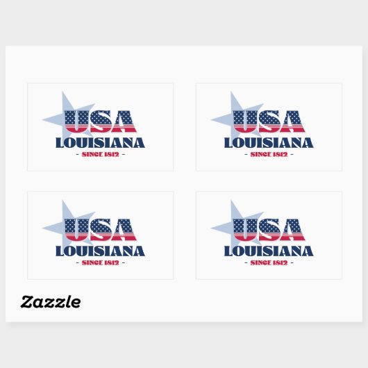 Rectangulaire Sticker Louisiana My Home State (Feuille)