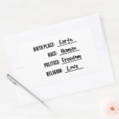 RECTANGULAIRE STICKER LOVE & LIBERTÉ (Enveloppe)
