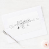 Rectangulaire Sticker M4 SOPMOD (Enveloppe)