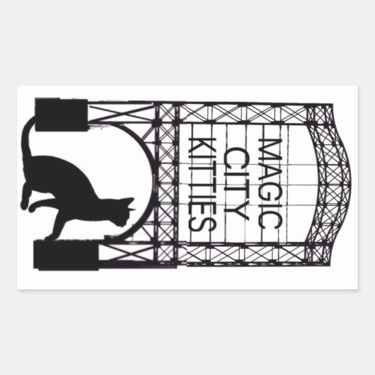 Rectangulaire Sticker Magic City Kitties (Devant)
