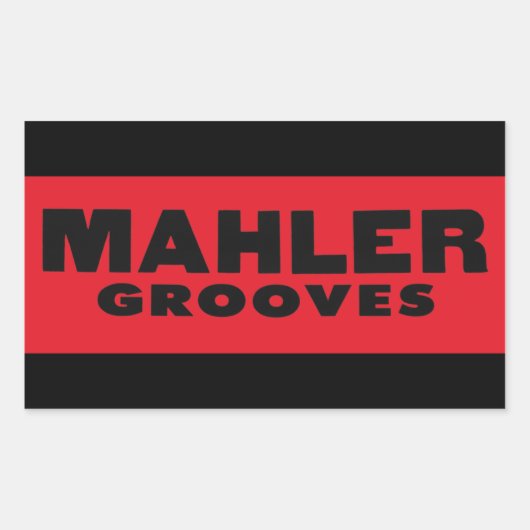 Rectangulaire Sticker Mahler Grooves (Devant)