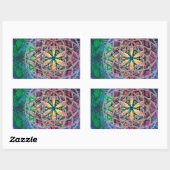 Rectangulaire Sticker Mandala 6 (Feuille)