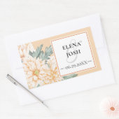 Rectangulaire Sticker Mariage Dahlias Marmalade (Enveloppe)