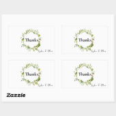 Rectangulaire Sticker Mariage de fleurs de champ romantique (Feuille)
