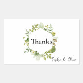 Rectangulaire Sticker Mariage de fleurs de champ romantique (Devant)