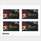 Rectangulaire Sticker Masquerade Classy (Feuille)