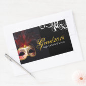 Rectangulaire Sticker Masquerade Classy (Enveloppe)