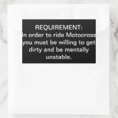 Rectangulaire Sticker "Mental Unstable Motocross" (Sac)