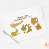 Rectangulaire Sticker Merci Dinosaur Land (Enveloppe)