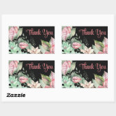 Rectangulaire Sticker Merci Floral Art (Feuille)
