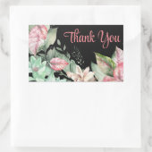 Rectangulaire Sticker Merci Floral Art (Sac)