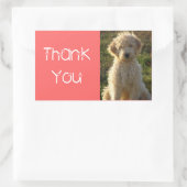 Rectangulaire Sticker Merci Goldendoodle Chien Chien Coquelicot (Sac)