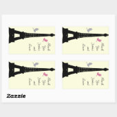 Rectangulaire Sticker Merci Inséparable (blanc cassé) (Feuille)