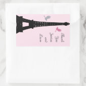 Rectangulaire Sticker Merci Inséparable (rose) (Sac)