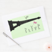 Rectangulaire Sticker Merci Inséparable (vert) (Enveloppe)