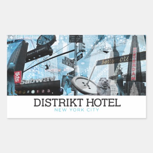 Rectangulaire Sticker Midtown West NYC (Devant)