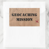 Rectangulaire Sticker : Mission de géocaching, sur une vieille c (Sac)