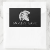 Rectangulaire Sticker Molon Labe - Feuille de 4 (Sac)