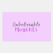 Rectangulaire Sticker Moments incroyables (Devant)