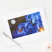 Rectangulaire Sticker Moon Stars Space Art (Enveloppe)