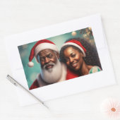Rectangulaire Sticker Mr & Mrs Claus (Enveloppe)