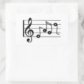 Rectangulaire Sticker musical Alto Singer (Sac)